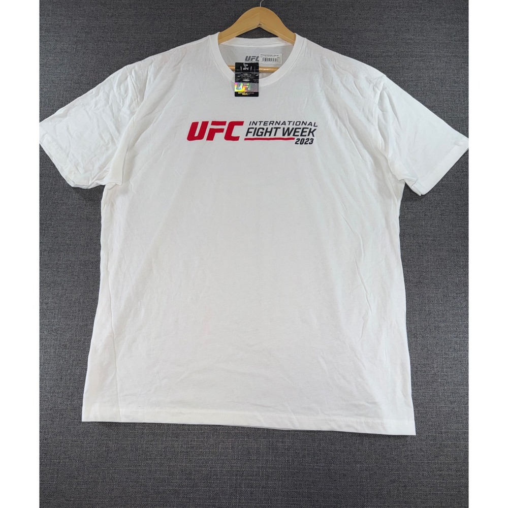 UFC International Fight Week 2023 White Graphic T-Shirt Mens 2XL New UFC